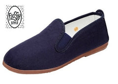 Navy Blue Flossy Style Shoe