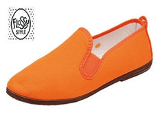 Orange Flossy Style Shoe